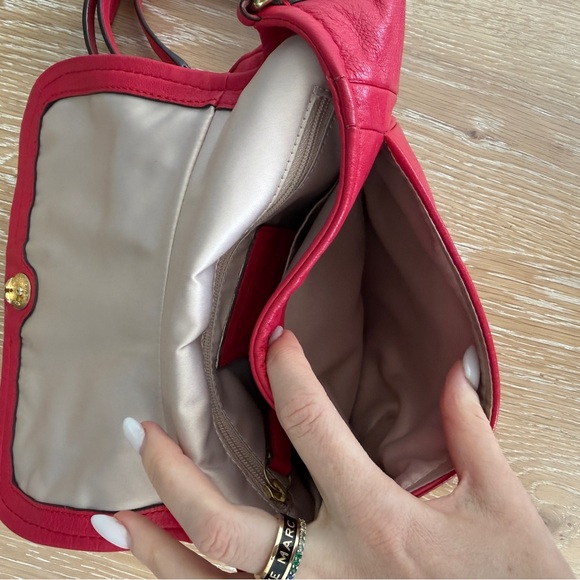 Coach Pink Leather Crossbody Bag Gold Hardware - Picture 10 of 15